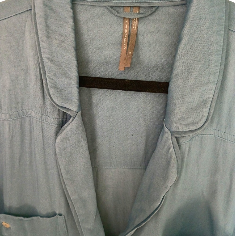 Abercrombie & Fitch Oversized Tunic‎ Shirt Womens XS Blue Button Front - Picture 8 of 12
